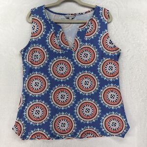 Sunsets & Sweet Tea Sleeveless Top Women’s Sz Lg Multicolor Cruise Resort Summer